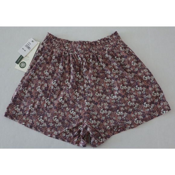 Threads 4 Thought TWA1750 Women's Sz M Pink/White Floral Print Gwyneth Shorts - Picture 2 of 9